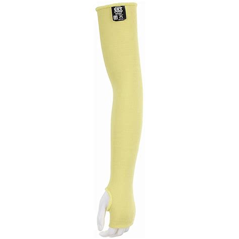 MCR Safety Gloves Cut resist slv 24" with Thumbhole Ylw (93724T)
