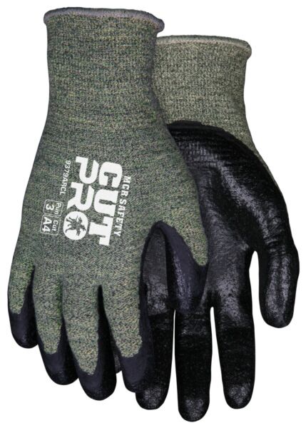 MCR Safety Gloves Kevlar/Synthetic, Black APG M (9379ARCM)