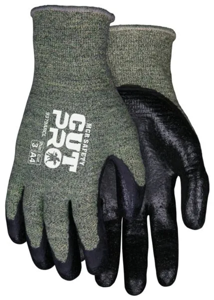 MCR Safety Gloves Kevlar/Fiberglass, Black APG S (9379ARCS)