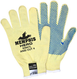 MCR Safety Gloves Memphis HERO 13GA 1-Side Dots L (93847L)