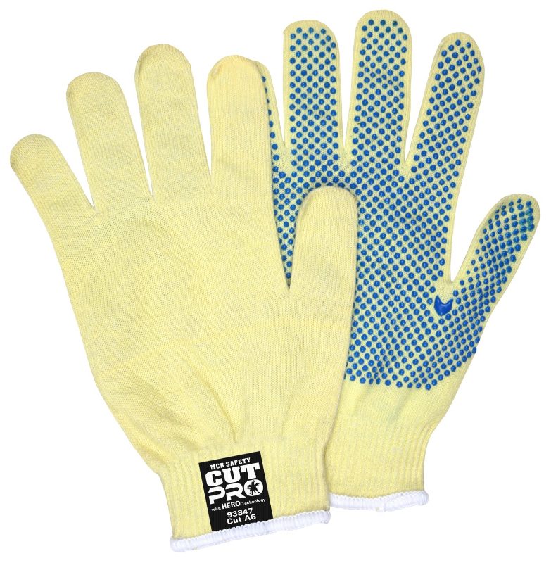 MCR Safety Gloves Memphis HERO 13GA 1-Side Dots XS (93847XS)