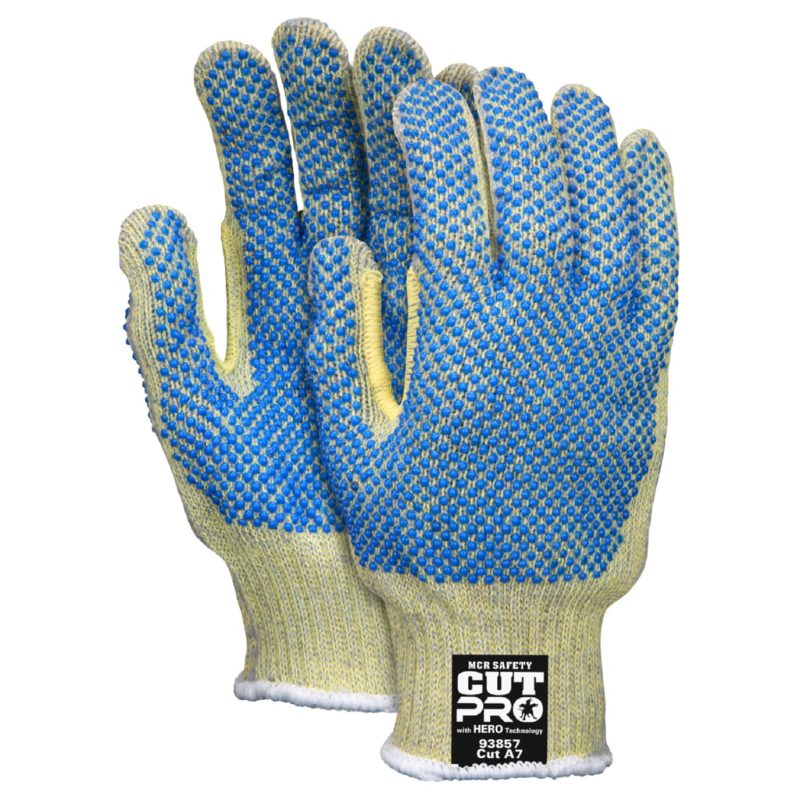 MCR Safety Gloves Mps HERO 7GA Kev/Stl 2 side dot Lev 5 (93859XL)