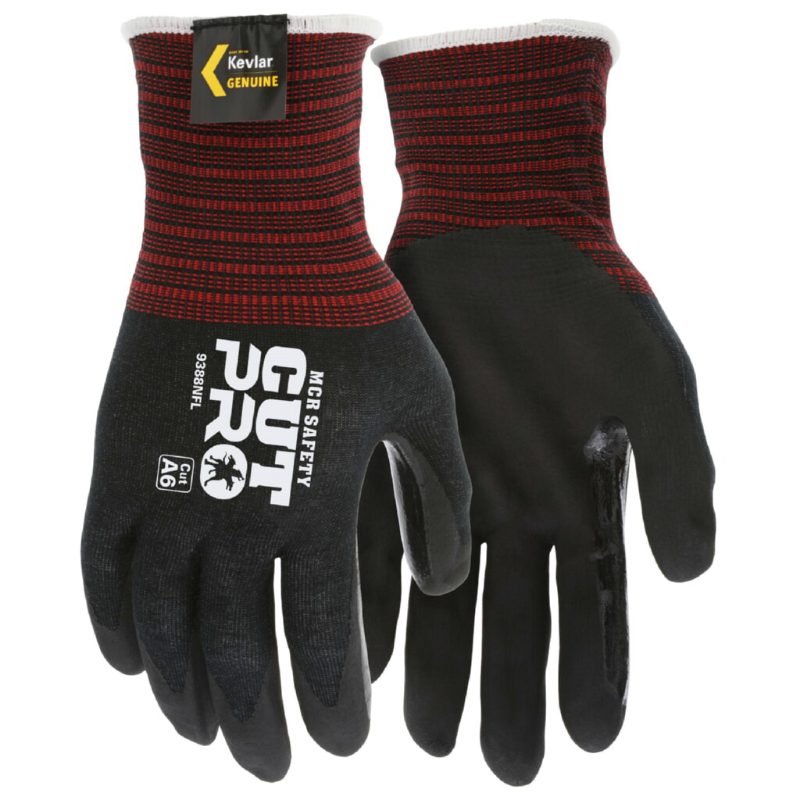MCR Safety Gloves CutPro,18g Kevlar, NF w/Thnb Swipe XS (9388NFXS)