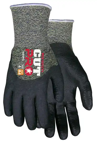 MCR Safety Gloves Kevlar/Stainless Steel Black 3/4 PVC Dip (9389PVL)
