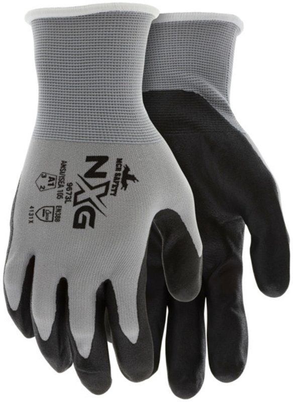 MCR Safety Gloves Reg Terry Gray LG (18 Oz) (9423KM)