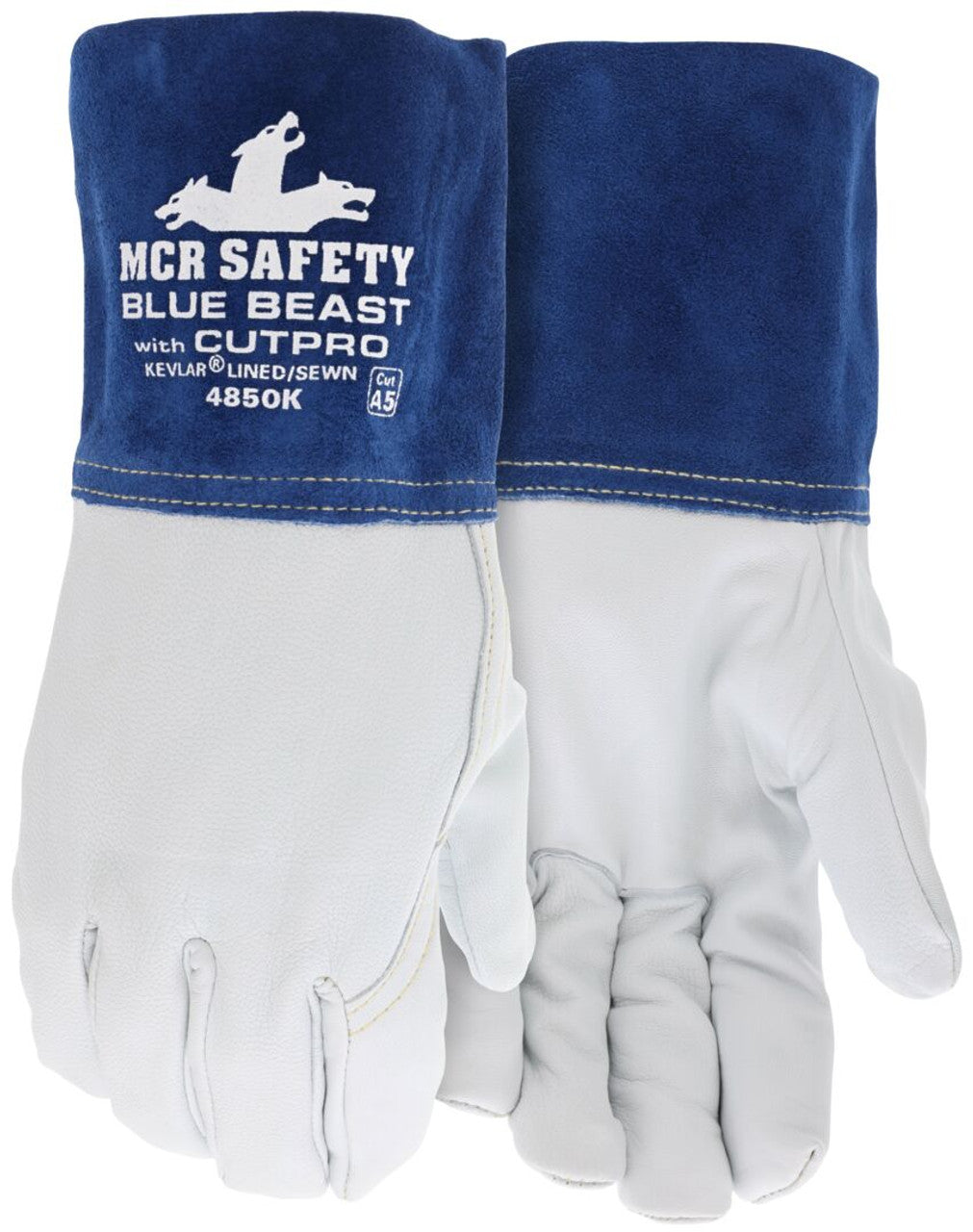 MCR Safety Gloves Kev/Cot Terry W/Cont Cuff Rein Thb Crtch (9435KMS)