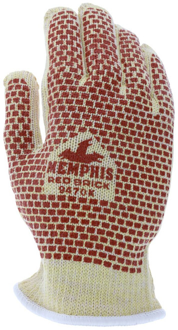 MCR Safety Gloves Red Brick Kevlar Terry W/ Nitrile Coat L (9470K)