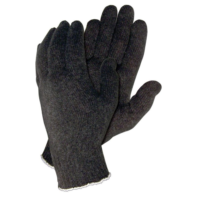 MCR Safety Gloves Reg Wgt Cotton/Polyester Black (9500LB)