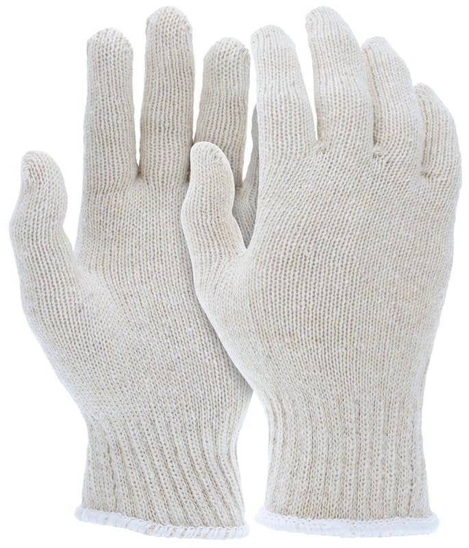 MCR Safety Gloves Reg Weight Cotton/Polyester-Nat (9500LM)