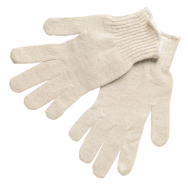 MCR Safety Gloves Reg Cotton/Polyester,Nat'l (9500XLM)