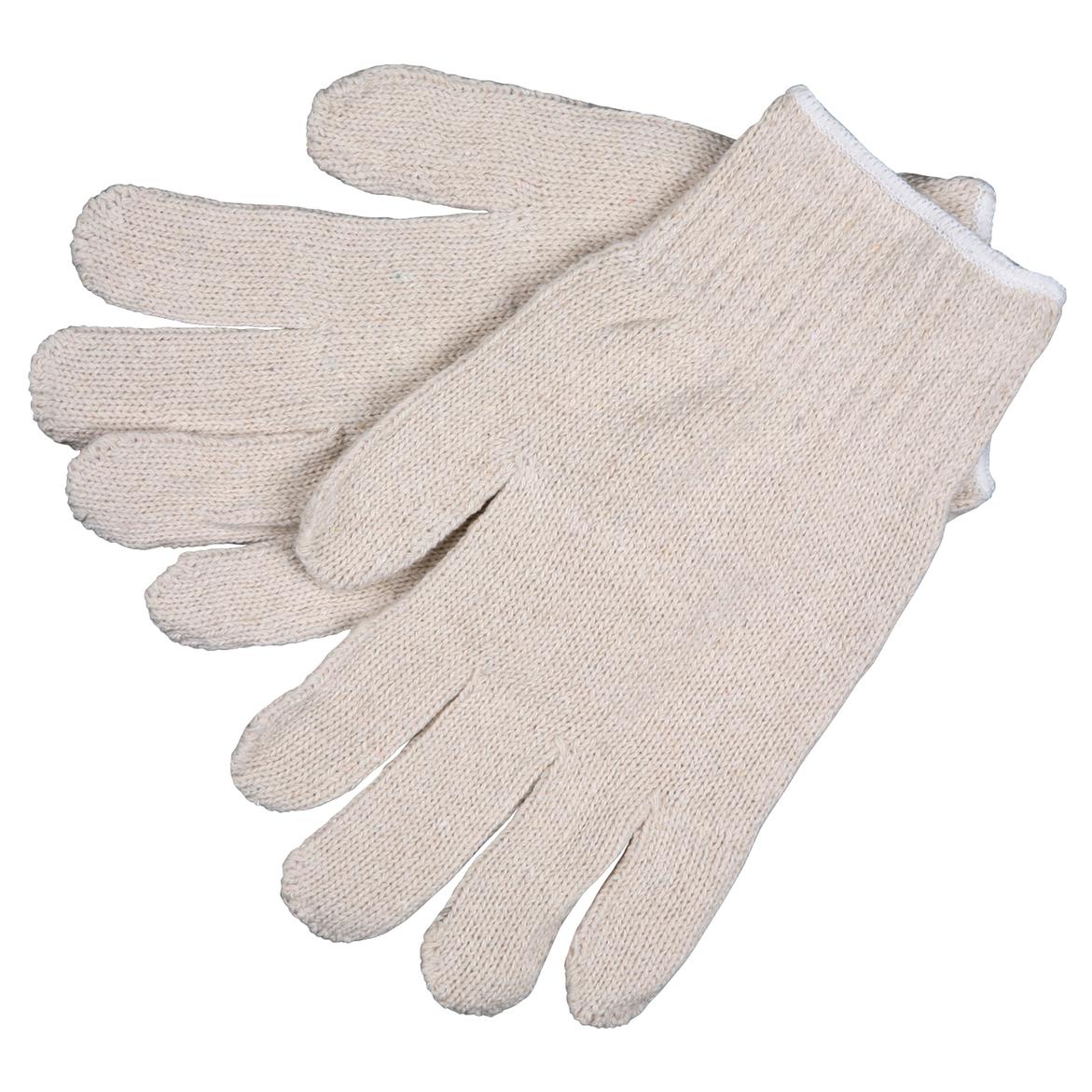 MCR Safety Gloves Hvy Wgt 750 Gr 70Cotton/30Poly, Natur SM (9506S)