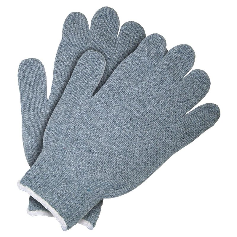 MCR Safety Gloves Heavy Cotton/Polyester, Gray (9507LM)