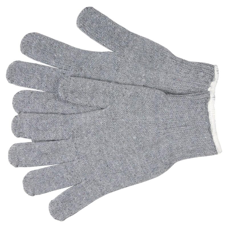 MCR Safety Gloves Heavy Cotton/Polyester, Gray long cuff (9507LMHG)