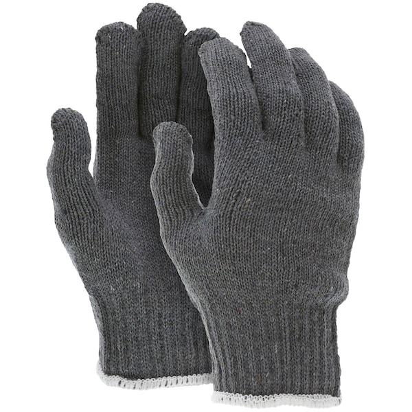MCR Safety Gloves Hvy Wgt Cot/Poly Gray Medium (9507M)