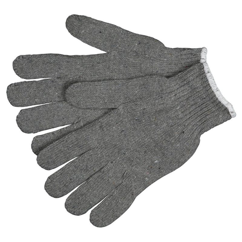 MCR Safety Gloves Heavy Cotton/Polyester, Gray long cuff (9507SMHG)