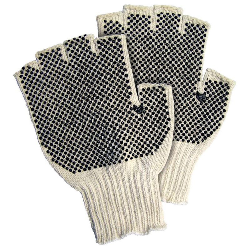 MCR Safety Gloves Cotton/Polyester Fingerless Dot (9508SM)