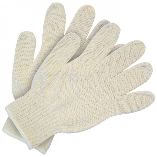 MCR Safety Gloves Reg 100% Cotton,Nat'l (9510LM)