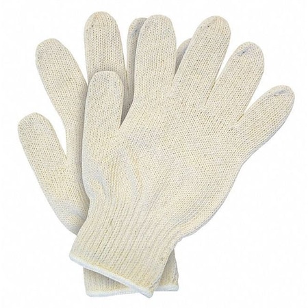MCR Safety Gloves Reg 100% Cotton,Nat'l (9510MM)