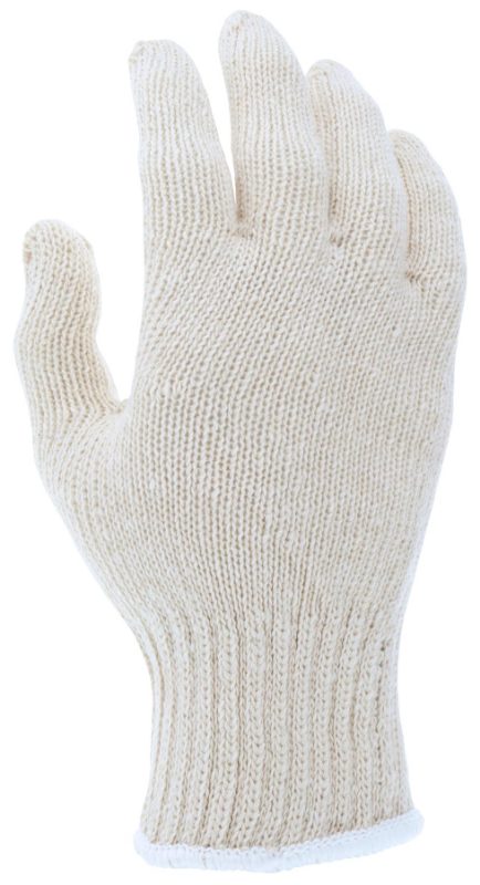 MCR Safety Gloves Reg 100% Cotton,Nat'l (9510SM)