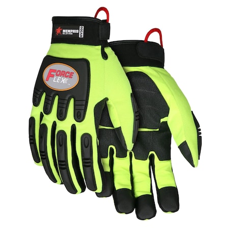 MCR Safety Gloves Multi-Task HyperFit Design, HV Lime (953S)
