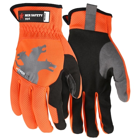 MCR Safety Gloves Multi-Task HyperFit Design, HV Orange (954M)
