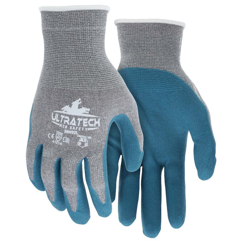 MCR Safety Gloves UTech Eco,15g Re-Nylon,Cotton,BioDeg Nit (96092L)