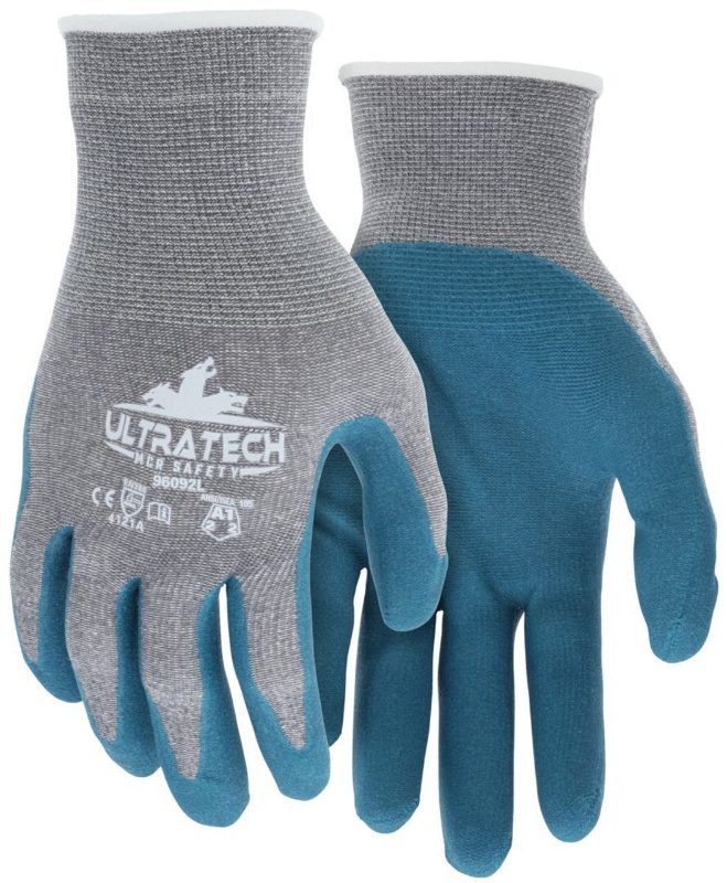 MCR Safety Gloves UTech Eco,15g Re-Nylon,Cotton,BioDeg Nit (96092S)