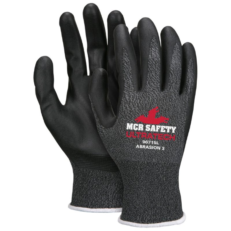 MCR Safety Gloves UTech Eco,15g Re-Nylon,Cotton,BioDeg Nit (96092XS)