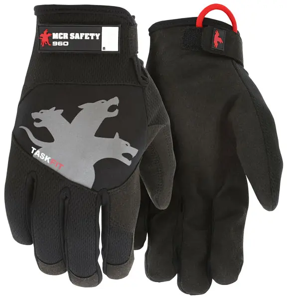 MCR Safety Gloves Multi-Task TaskFit Design, Black (960M)