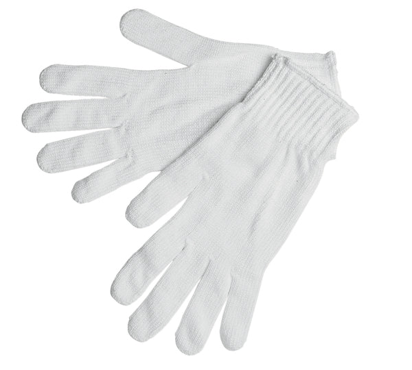 MCR Safety Gloves Reg 100% Polyester White (9616XSM)