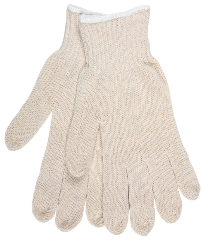MCR Safety Gloves Econ Cotton/Polyester Nat'l 7 Gauge (9636S)