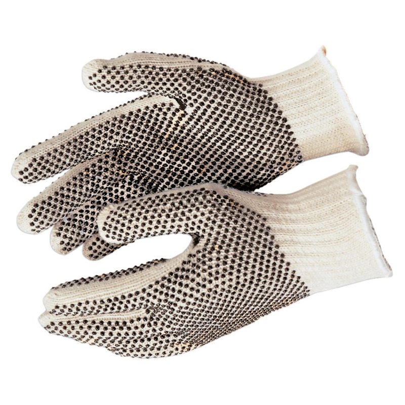 MCR Safety Gloves Reg Dot 2 Side White 7 Gauge W/ Tips (9660S)
