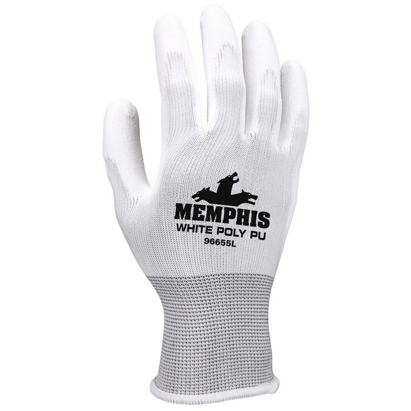 MCR Safety Gloves White Poly White PU 13 Gauge XS (96655XS)