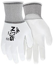 MCR Safety Gloves White Poly White PU 13 Gauge XXS (96655XXS)