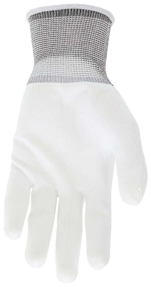 MCR Safety Gloves White Poly White PU 18 Gauge M (96658M)
