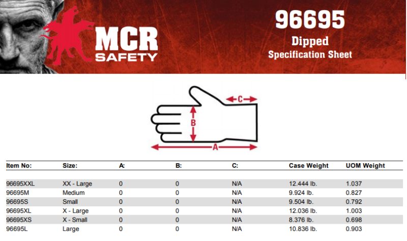 MCR Safety Gloves Black Nylon,Gray PU Palm, Ltx Free,15g X (96695XL)