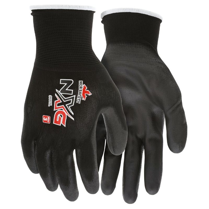 MCR Safety Gloves Black Nylon Black PU 13 Gauge XXL (9669XXL)