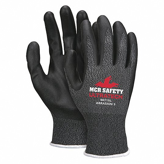 MCR Safety Gloves S&P Nylon, Blk NF, Ltx Free,15g, S (96715S)