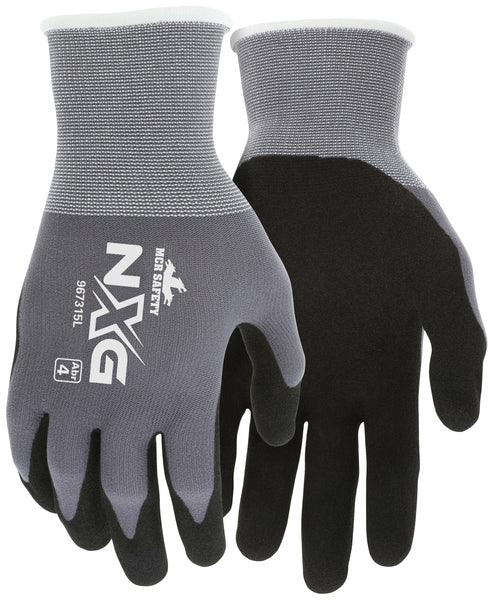 MCR Safety Gloves Gray Nylon,SNF Plm, Ltx Free,15g (967315XL)