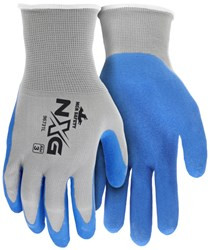 MCR Safety Gloves Gray Shell Blue Foam Latex 13 Gauge (96731S)