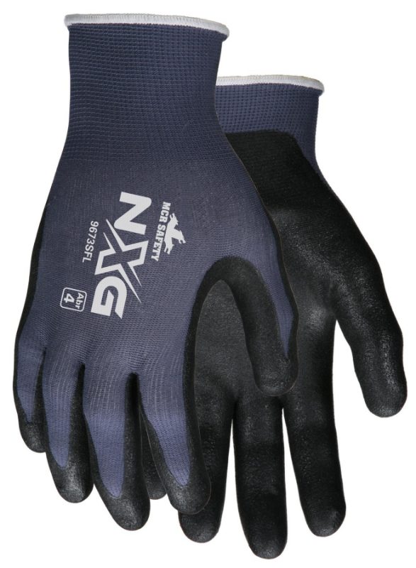 MCR Safety Gloves Blue Shell Black Sandy Finish (9673SFM)