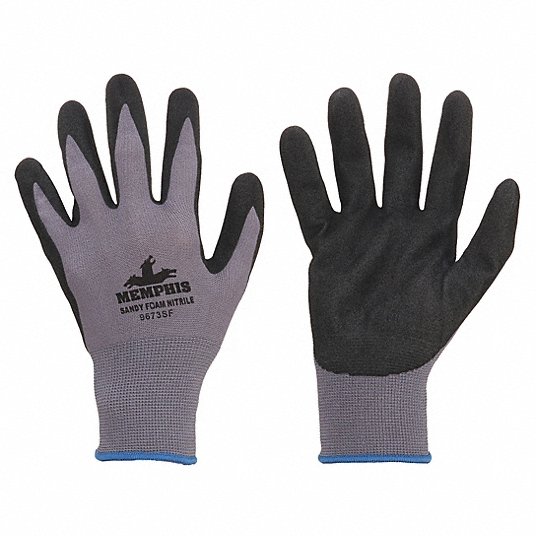 MCR Safety Gloves Blue Shell Black Sandy Finish (9673SFXL)