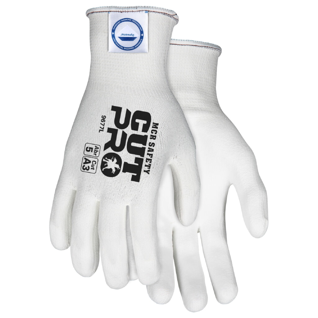 MCR Safety Gloves UltraTech DiamondTech White, White PU XL (9677XL)