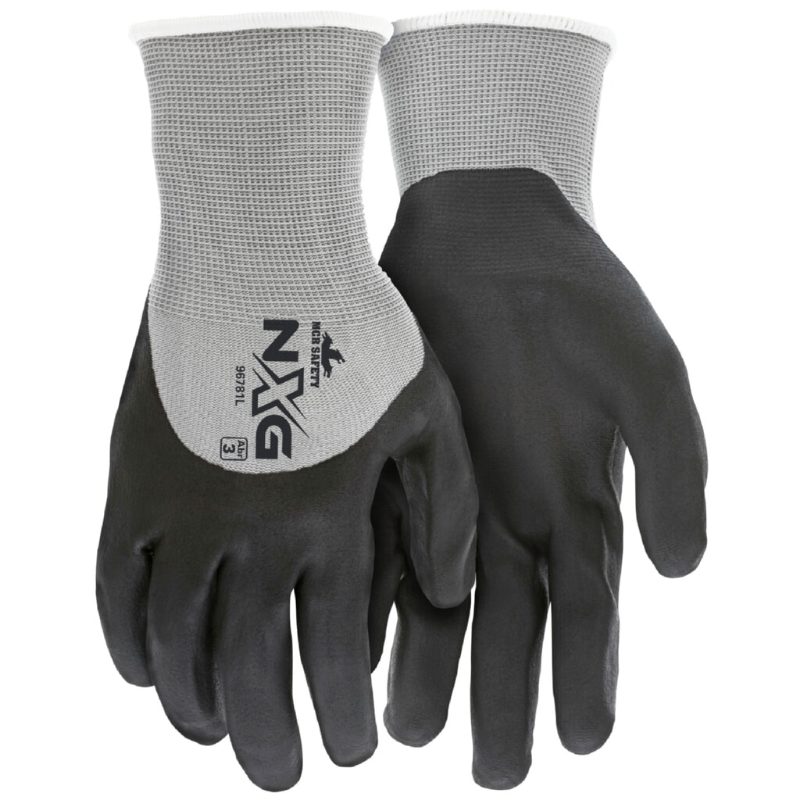MCR Safety Gloves 13 GA Gray Shell/Black Foam Nitrile S (96781S)