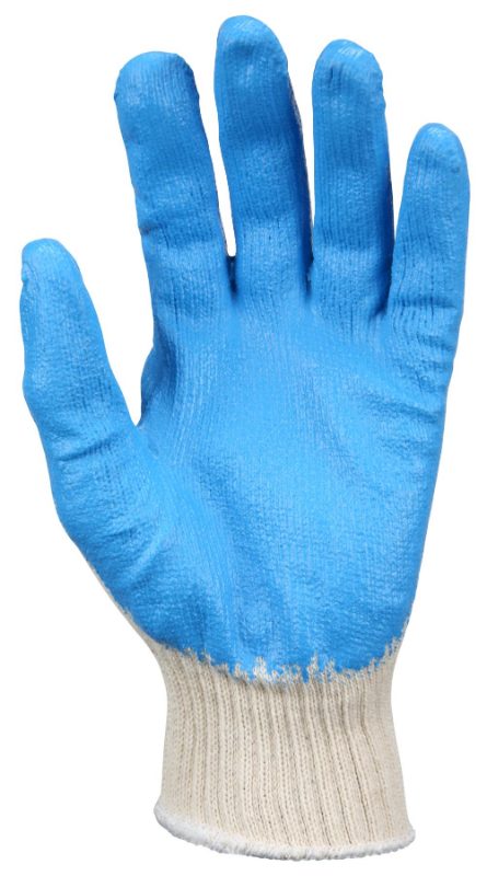 MCR Safety Gloves Blue Latex Dip 10 Gauge L (9682L)
