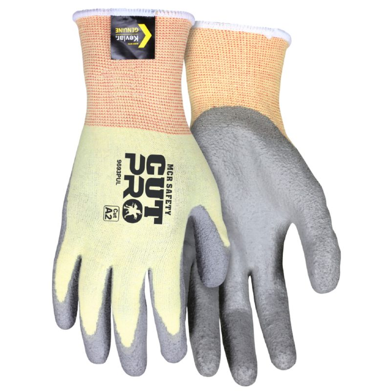 MCR Safety Gloves Ultra Tech 15g Kevlar, PU L (9693PUL)