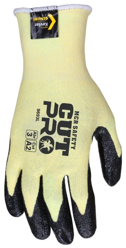 MCR Safety Gloves Ultra Tech Nitrile Kevlar, 15 Gauge (9693XL)
