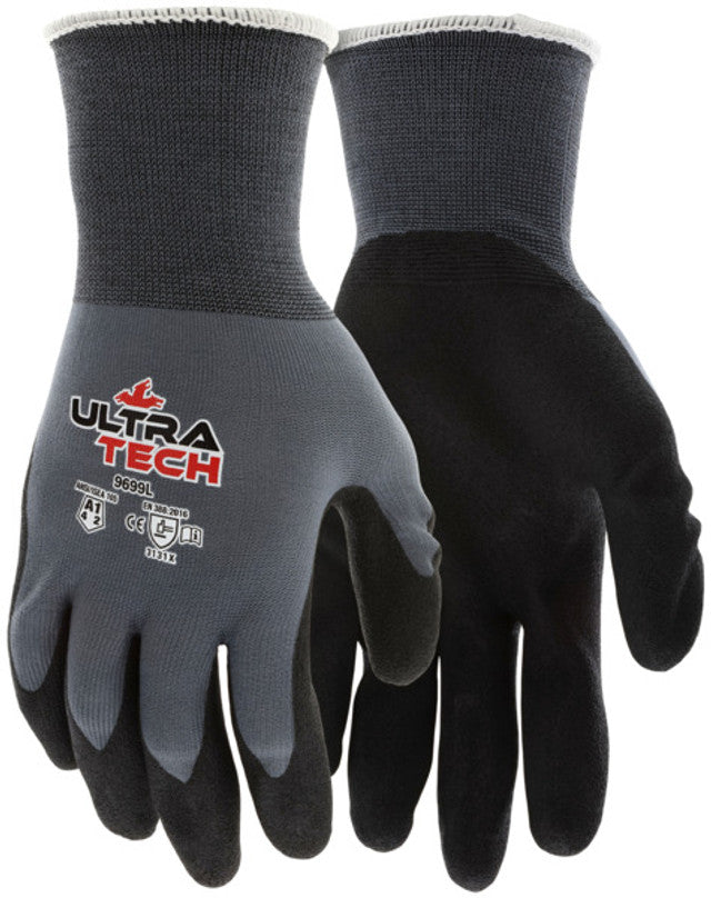 MCR Safety Gloves Ultra Tech HPT Black 15 Gauge (9699S)
