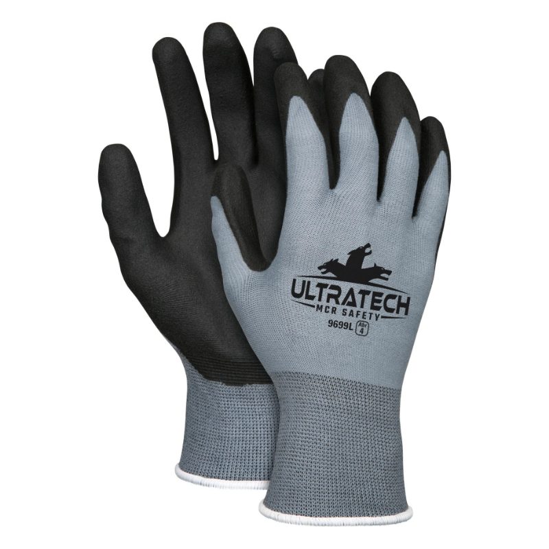 MCR Safety Gloves Ultra Tech HPT Black 15 Gauge (9699XS)
