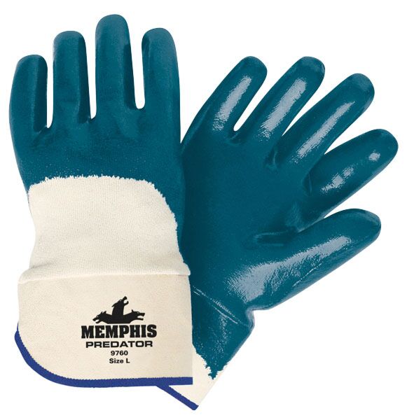 MCR Safety Gloves Predator Supported Nitrile Palm Coated (9760M)